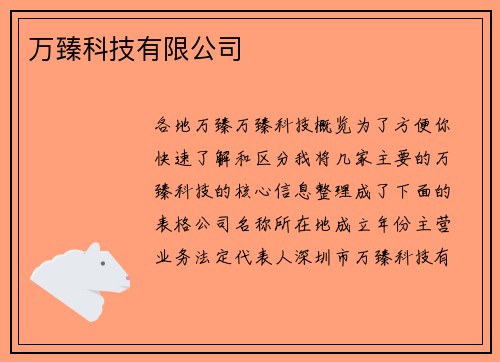 万臻科技有限公司
